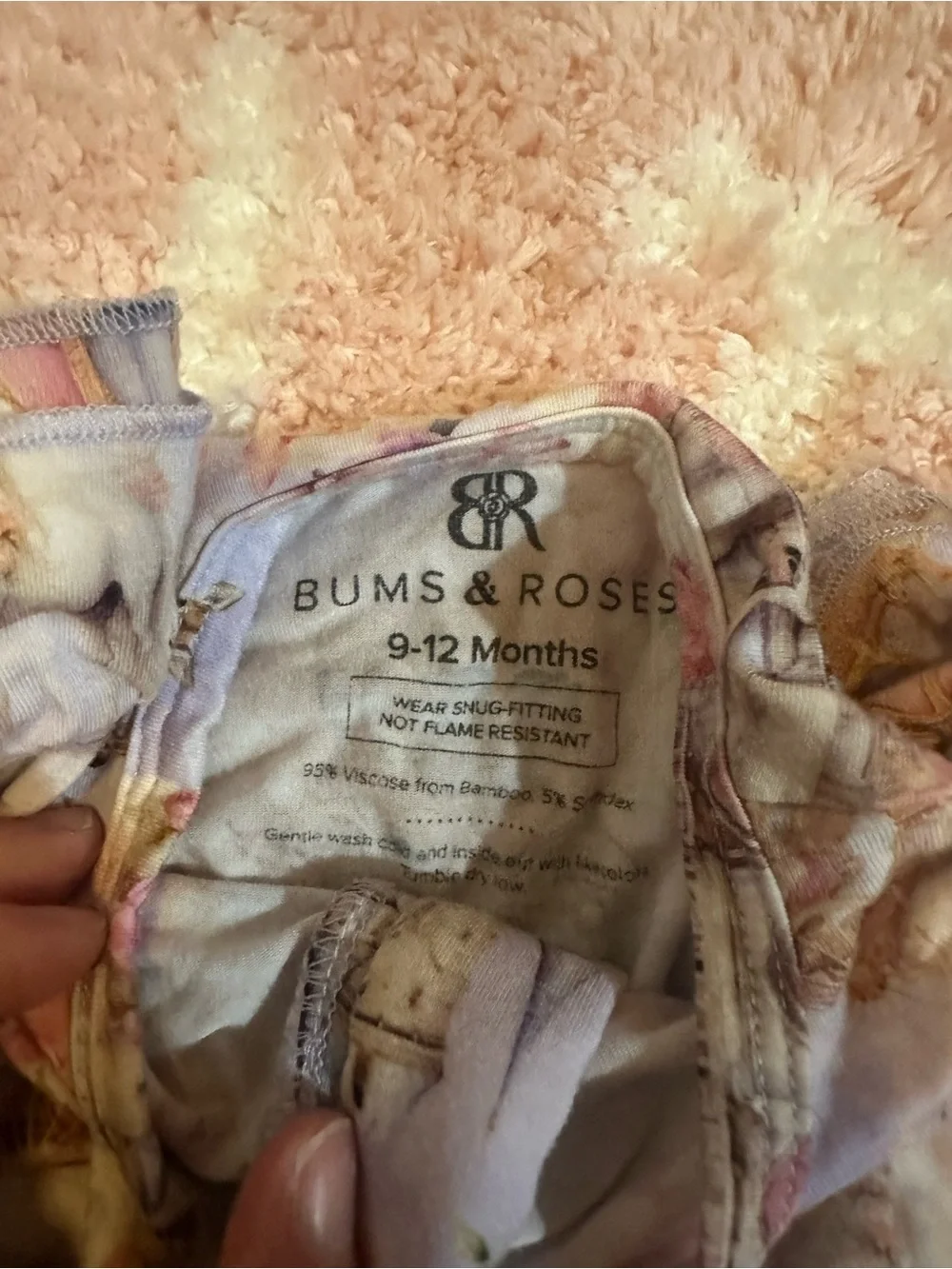 Bums & Roses Pink Princess Pajama Set - 9-12 Months